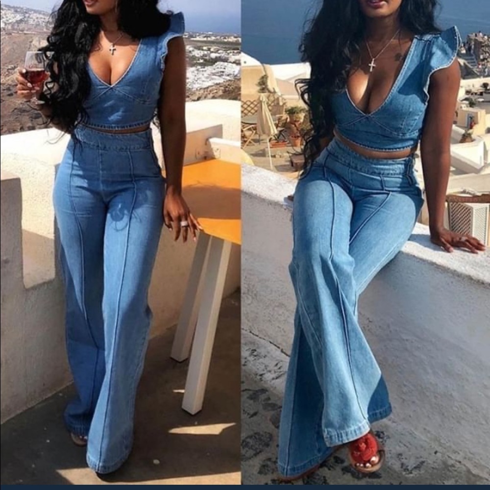 Hot girl summer! Denim two piece set!